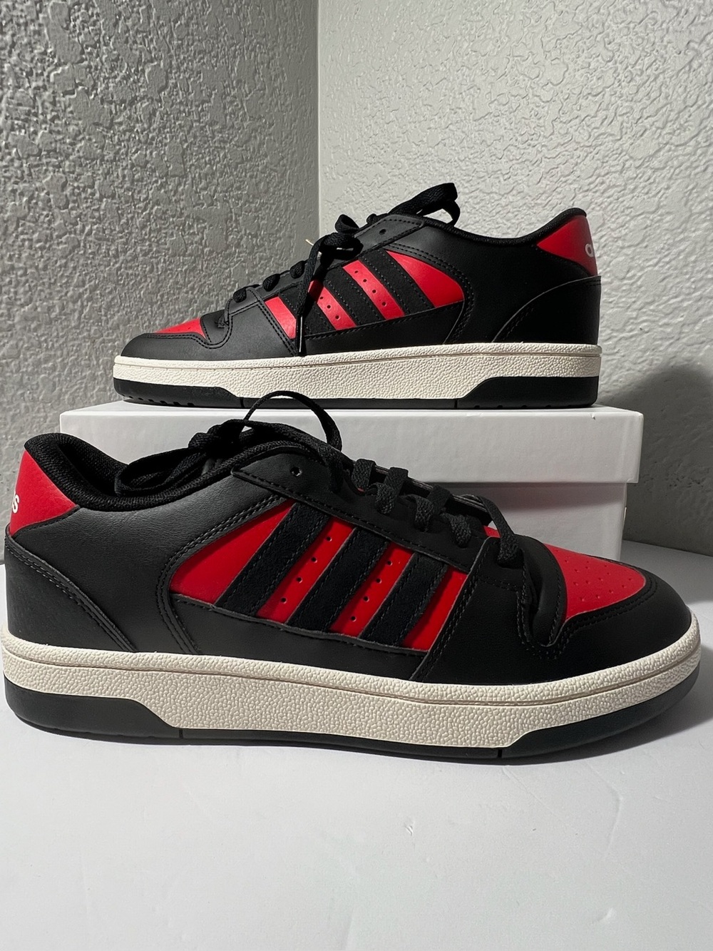 Adidas Break Start Black Red Low Top Sneakers shoes Men’s Size 9 JR1440 athletic